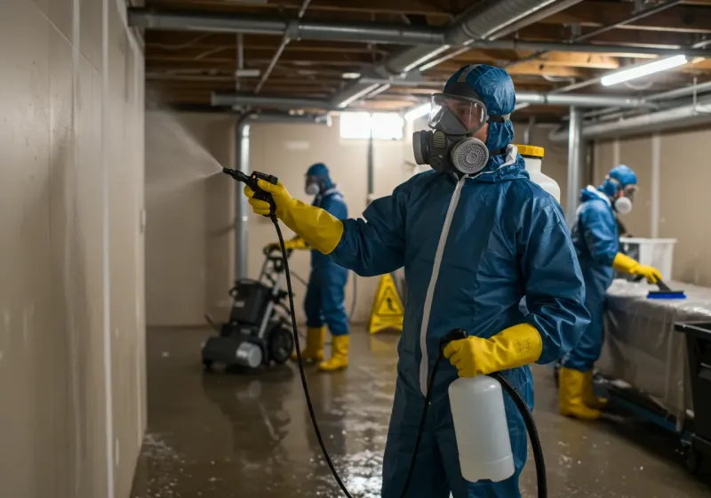 Basement Sanitization and Antimicrobial Treatment process in Parma, ID