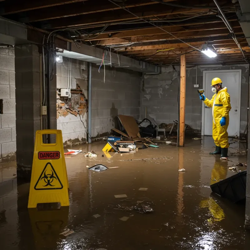 Flooded Basement Electrical Hazard in Parma, ID Property